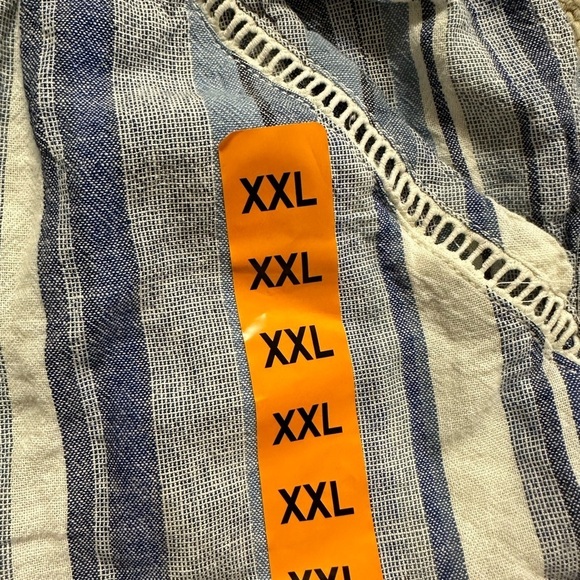 Briggs linen blend lightweight shorts pocket front tassel nautical blue - Picture 5 of 6